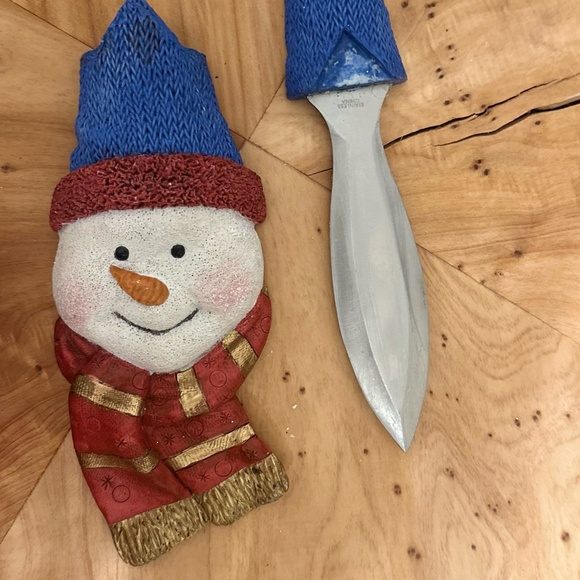 Snowman Cheese Knife I 5" x 10" I CUTE:) - Picture 2 of 7